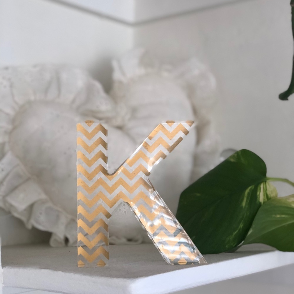 Acrylic letter K home decor